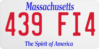 MA license plate 439FI4