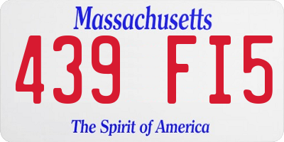 MA license plate 439FI5