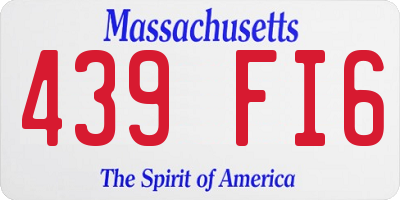 MA license plate 439FI6