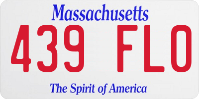 MA license plate 439FL0