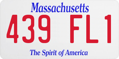 MA license plate 439FL1