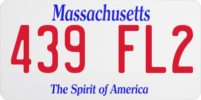 MA license plate 439FL2