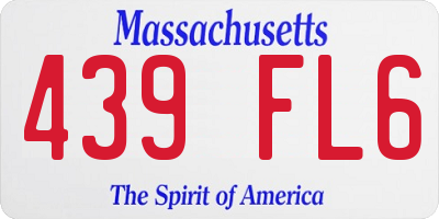 MA license plate 439FL6