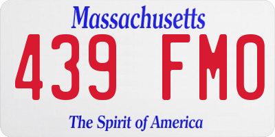 MA license plate 439FM0
