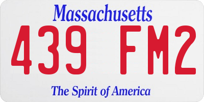 MA license plate 439FM2