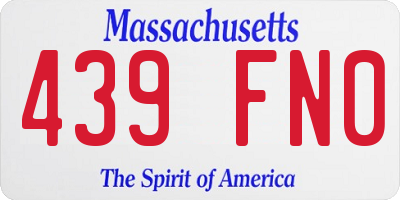 MA license plate 439FN0