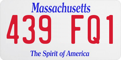 MA license plate 439FQ1