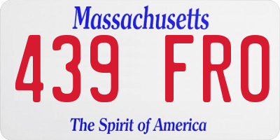 MA license plate 439FR0