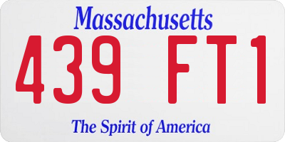MA license plate 439FT1