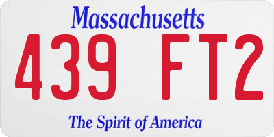 MA license plate 439FT2