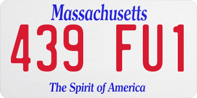 MA license plate 439FU1