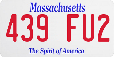MA license plate 439FU2