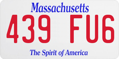 MA license plate 439FU6