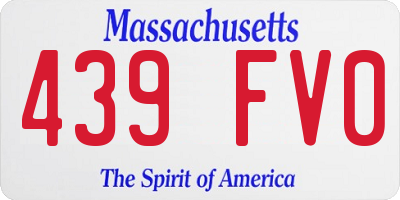 MA license plate 439FV0