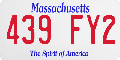MA license plate 439FY2