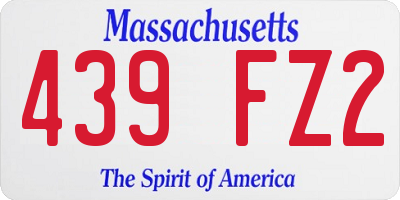 MA license plate 439FZ2