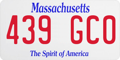 MA license plate 439GC0
