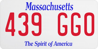 MA license plate 439GG0