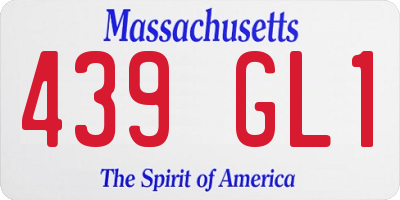 MA license plate 439GL1