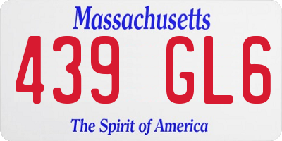 MA license plate 439GL6
