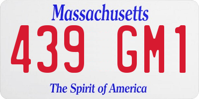 MA license plate 439GM1
