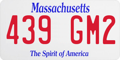 MA license plate 439GM2