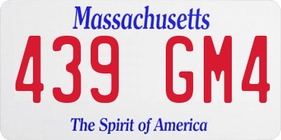 MA license plate 439GM4