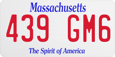 MA license plate 439GM6