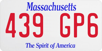 MA license plate 439GP6