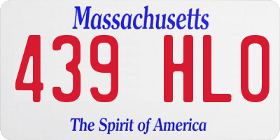 MA license plate 439HL0