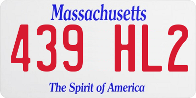 MA license plate 439HL2