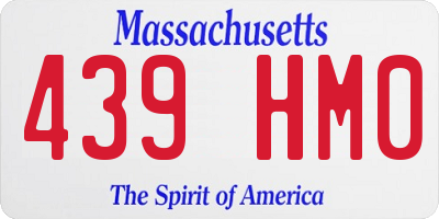 MA license plate 439HM0