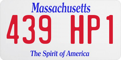 MA license plate 439HP1