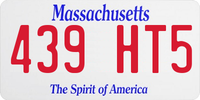 MA license plate 439HT5