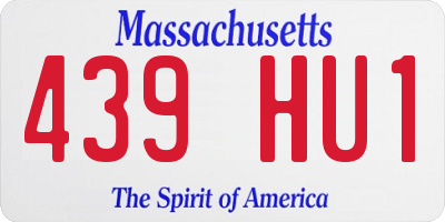 MA license plate 439HU1