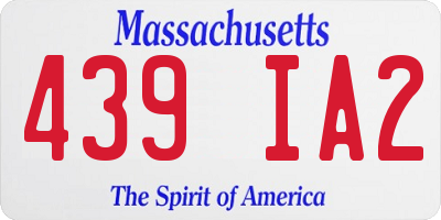 MA license plate 439IA2