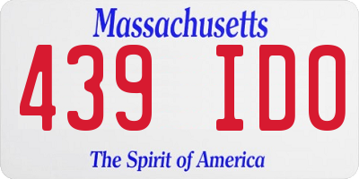 MA license plate 439ID0