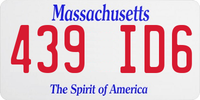 MA license plate 439ID6
