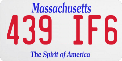 MA license plate 439IF6