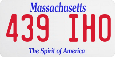 MA license plate 439IH0
