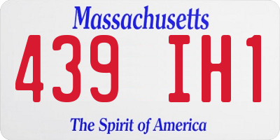 MA license plate 439IH1