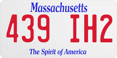 MA license plate 439IH2