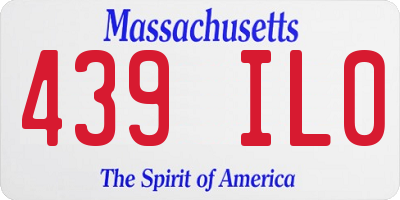 MA license plate 439IL0