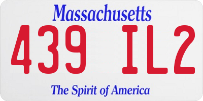 MA license plate 439IL2