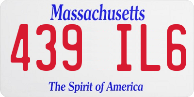 MA license plate 439IL6