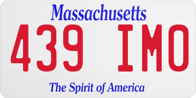 MA license plate 439IM0