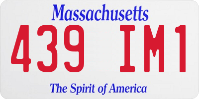 MA license plate 439IM1