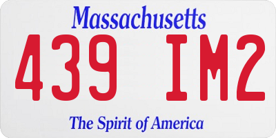 MA license plate 439IM2