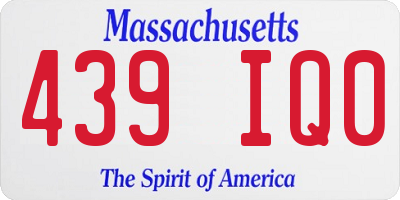 MA license plate 439IQ0