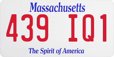 MA license plate 439IQ1